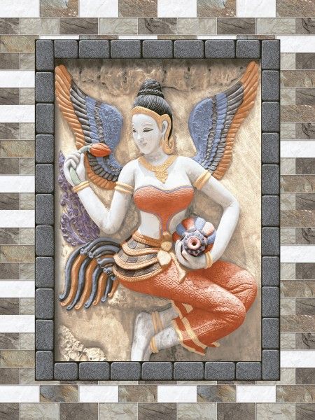 carrelage mural - 250 x 375 mm (10 x 15 pouces) - Ceramic Poster Wall Tile | 250x375mm P-1067-(8 Pcs)