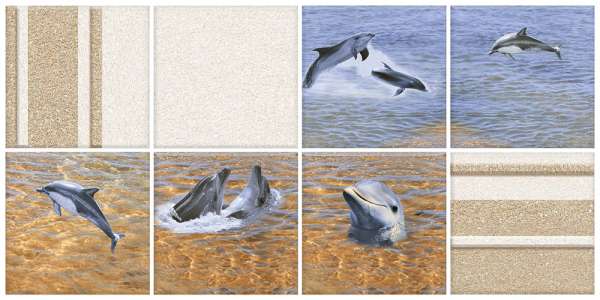 piastrelle bagno - 300 x 600 mm (12 x 24 pollici) - BEACH SQUARES MIX