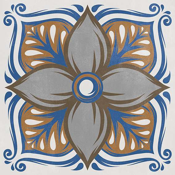 azulejo externo - 400 x 400 mm (16 x 16 polegadas) - F-206