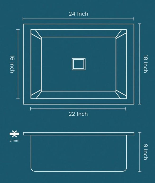 Wastafel Dapur Stainless Steel  - 105.0