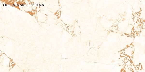 पीजीवीटी और जीवीटी टाइल्स - 600 x 1200 मिमी (24 x 48 इंच) - CICILIA_MARBLE_CREMA