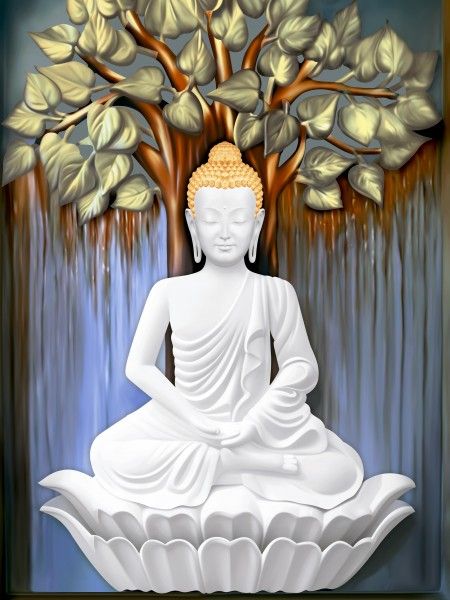 rajoles de paret - 250 x 375 mm (10 x 15 polzades) - Decorative Lord Buddha | Poster Wall Tile 250x375mm  1070-8pcs