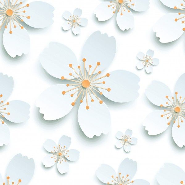 3D Tiles - Any Size - VECTOR FLOWER