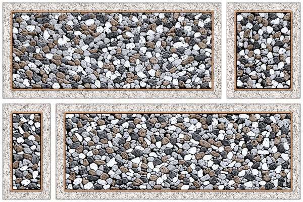 Giga Ijinle Igbega Tiles - 300 x 450 mm (12 x 18 inch) - 9010