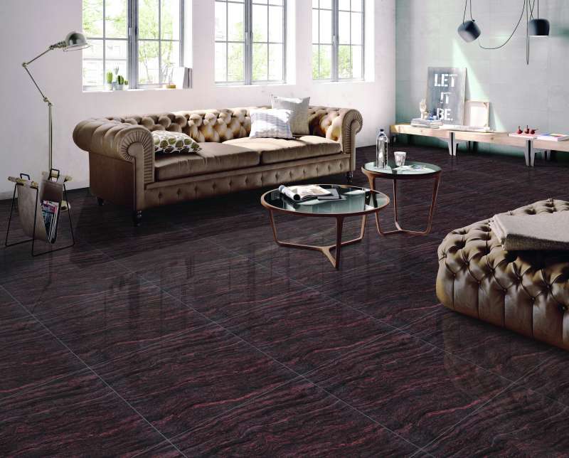 piso de porcelanato - 600 x 600 mm (24 x 24 polegadas) - EMERALD BURGUNDY - DK