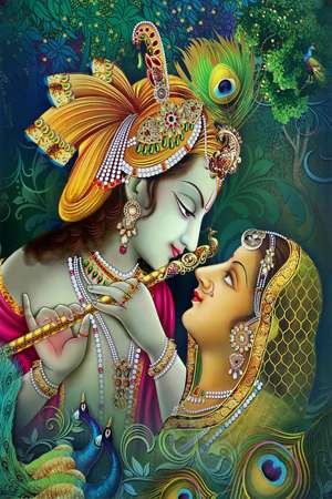 キッチン 壁紙 タイル - 600 x 900 mm（24 x 36インチ） -  Radha Krishna | 3D Picture Wall Tile | 600x900mm HG-11