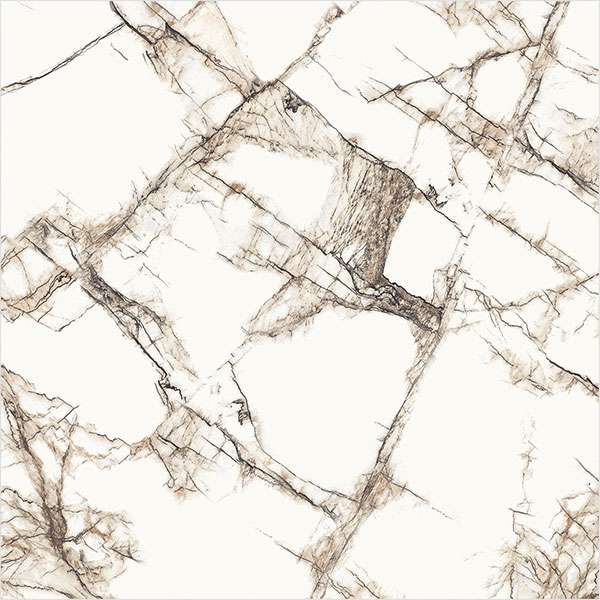 Glazed Porcelain Tiles - 600 x 600 mm ( 24 x 24 inch ) - fractal-whit