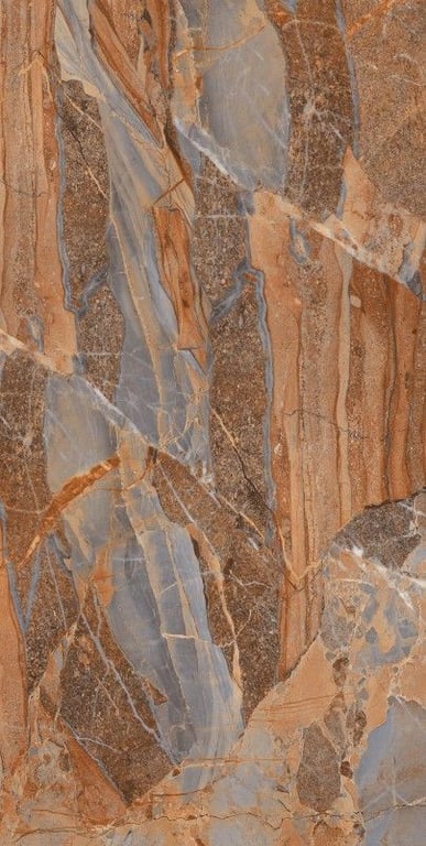 पीजीवीटी और जीवीटी टाइल्स - 600 x 1200 मिमी (24 x 48 इंच) - BROWN WAVE-01
