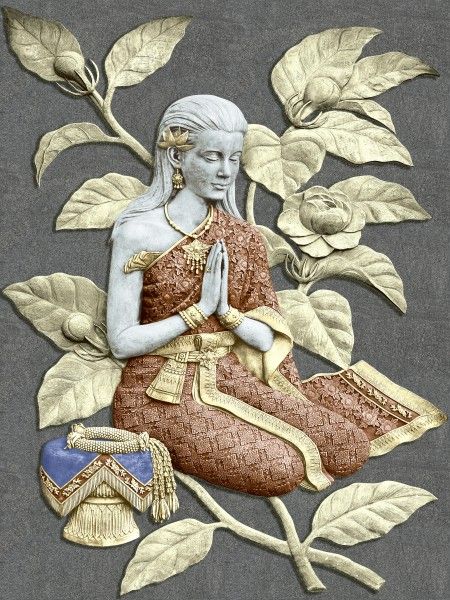 डिजिटल वॉल टाइल्स  - 250 x 375 मिमी (10 x 15 इंच) - Decorative Golden Leaves | Poster Wall Tile 250x375mm P-1058-(8 Pcs)