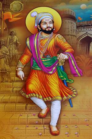 panini tiles - 600 x 900 mm (24 x 36 inch) - Chhtrapati Shivaji Maharaj | Poster Wall Tile 600x900mm HG-35