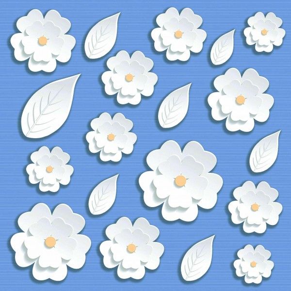 azulejos en 3d - Cualquier tamaño - BLOSSSOM BLUE