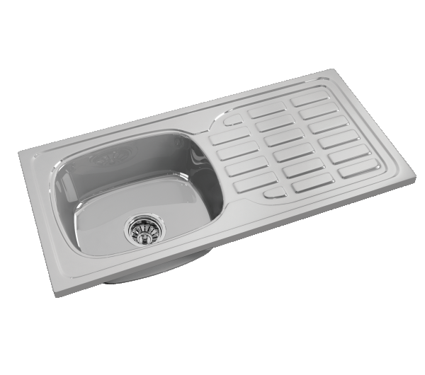 Wastafel Dapur Stainless Steel  - Drain Board( 37x18)