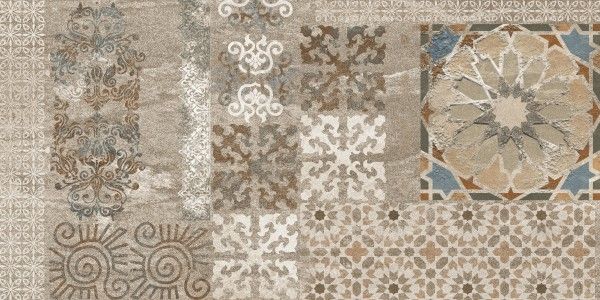 Glazed Porcelain Tiles - 300 x 600 mm ( 12 x 24 inch ) - Éthique Moka_Decor-A copy