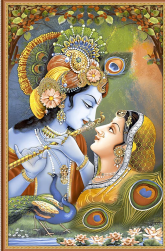 Płytki plakatowe - 600x900mm (24x36 cali) - KP Ceramic Radha Krishna | Poster Wall Tile | 600x900mm HG-1506