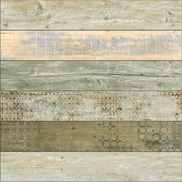 piastrelle gres porcellanato - 600 x 600 mm (24 x 24 pollici) - DECORA STRIP 6