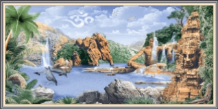 Kothak poster - 600 x 1200 mm ( 24 x 48 inci ) - Decorative Natural Scenery | Wall Tile | 600x1200mm (2x4ft) G-414