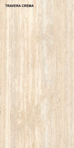 Glazed Porcelain Tiles - 600 x 1200 mm ( 24 x 48 inch ) - TRAVERA CREMA P1