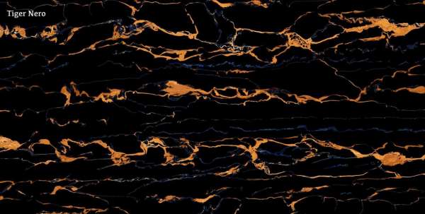 rajoles de porcellana vidriada - 600 x 1200 mm (24 x 48 polzades) - Tiger Nero