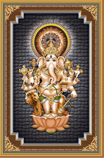 ပိုစတာကြွေပြားများ - 600 x 900 mm (24 x 36 လက်မ) - KP Ceramic Decorative Ganeshji Poster Tile | 600x900mm HG-1504