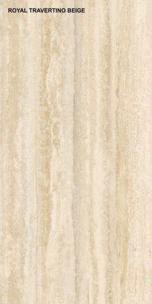 コルク タイル - 600 x 1200 mm（24 x 48インチ） - ROYAL TRAVERTINO BEIGE P1 