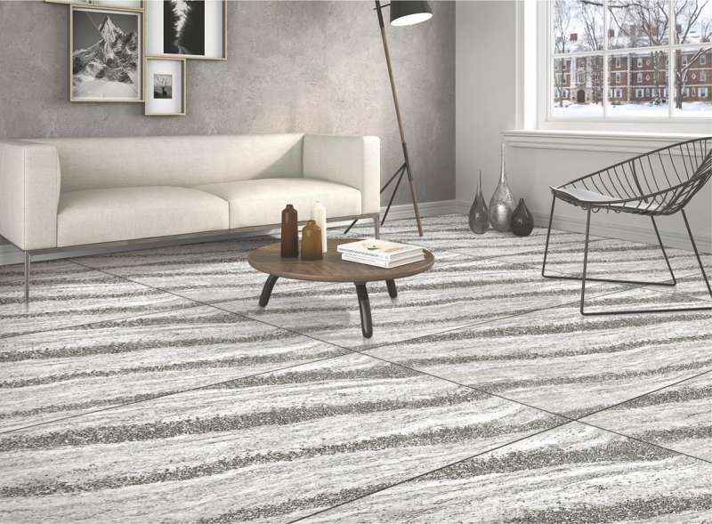 piso de porcelanato - 600 x 1200 mm (24 x 48 polegadas) - ADORN GREY