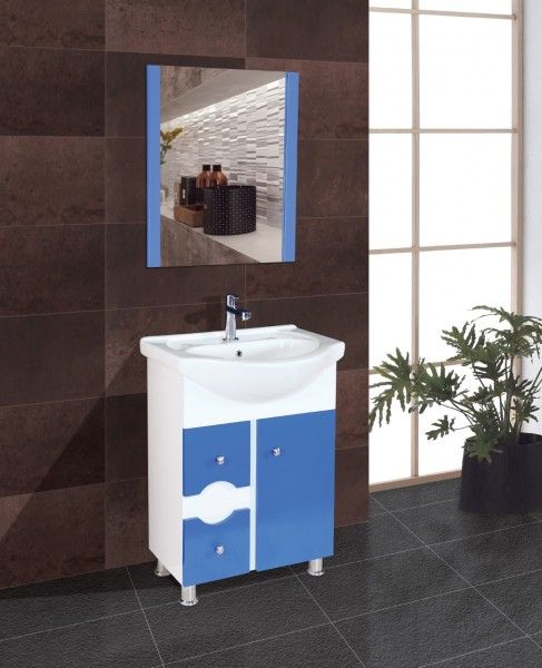 Cabinet Vanity  - Blue Cabinet vanity with Sink for Modern Bathroom , Size : 800mm