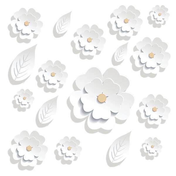 Glazed Porcelain Tiles - 600 x 600 mm ( 24 x 24 inch ) - FLORA WHITE