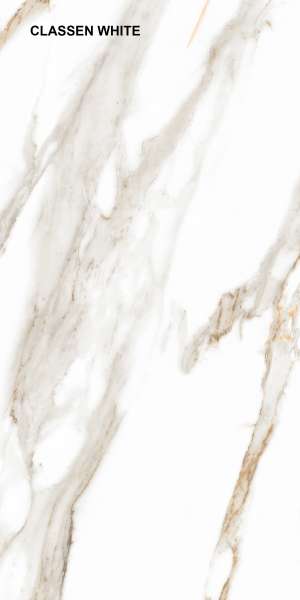 Glazed Porcelain Tiles - 600 x 1200 mm ( 24 x 48 inch ) - CLASSEN WHITE_F1