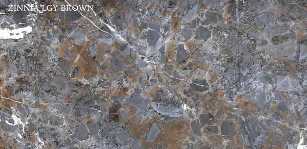 rajoles de porcellana vidriada - 600 x 1200 mm (24 x 48 polzades) - ZINNIA LGY BROWN P1 copy