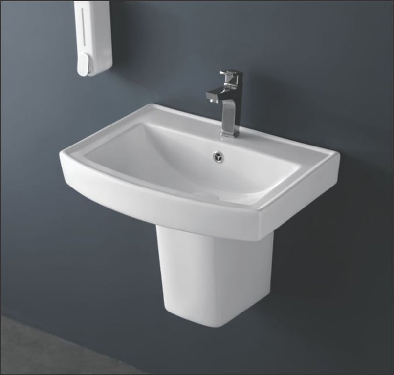 Wash Basin Half Pedestal  - Trendy-3019 Full