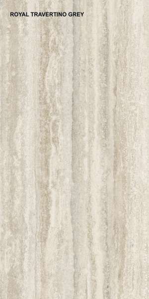 コルク タイル - 600 x 1200 mm（24 x 48インチ） - ROYAL TRAVERTINO GREY P1