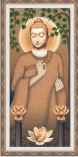 Rajoles de cartells - 600 x 1200 mm (24 x 48 polzades) - lord Gautam Buddha | Ceramic Wall Tile | 600x1200mm (2x4ft) G-405