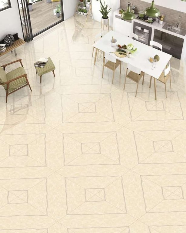 porcelanato para sala - 600 x 600 mm (24 x 24 polegadas) - 160-Seis