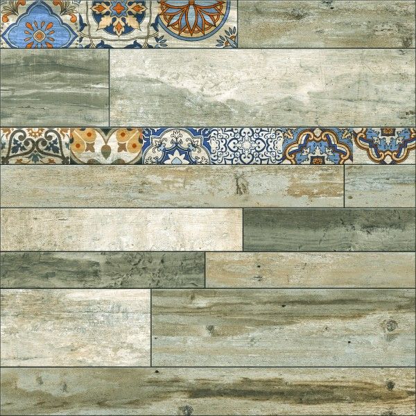 piastrelle gres porcellanato - 600 x 600 mm (24 x 24 pollici) - DECORA STRIP 3