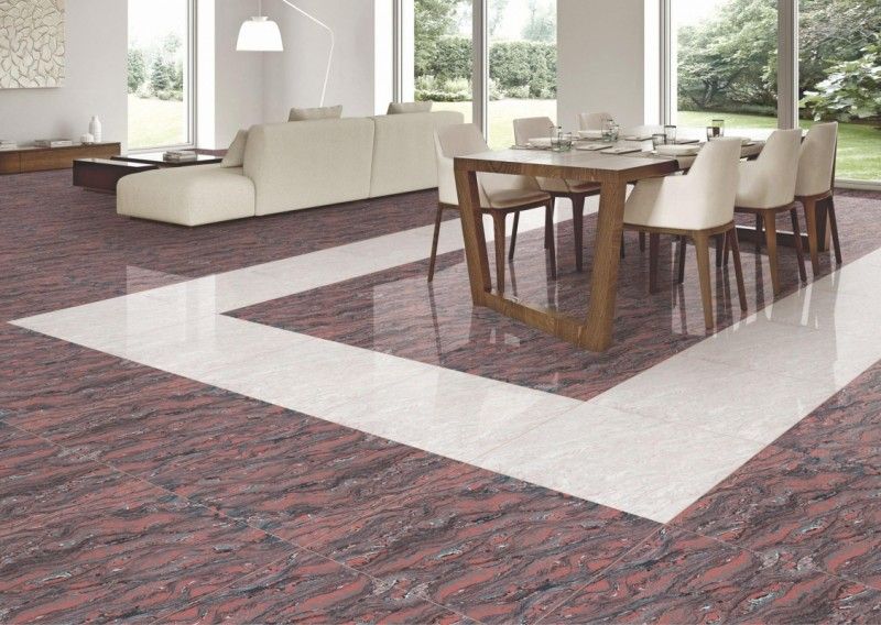 Double agbara Vitrified Tiles - 600 x 600 mm (24 x 24 inch) - DRAGON RED