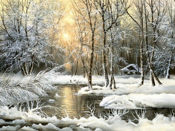 piastrelle bagno - 250 x 375 mm (10 x 15 pollici) - Snowy Nature Scenery Poster Wall Tile 250x375mm  P-1052-8pcs