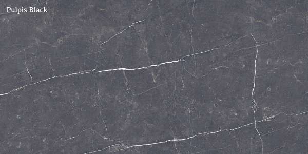 piso azulejo - 600 x 1200 mm (24 x 48 pulgadas) - Pulpis Black