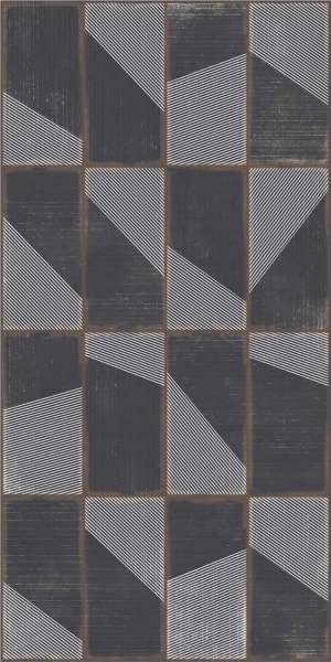 piso azulejo - 600 x 1200 mm (24 x 48 pulgadas) - grunge-black-decor