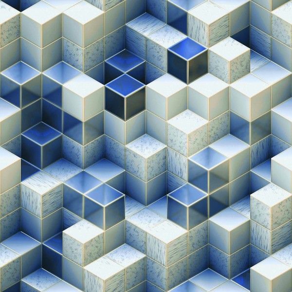 azulejos en 3d - Cualquier tamaño - MATRIX BLUE 