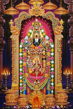 Poster tiles - 600 x 900 mm ( 24 x 36 inch ) - Venkateshwara | Tirupati Balaji |  Wall Tile | 600x900mm (2x3ft) HG-23