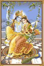 キッチン 壁紙 タイル - 600 x 900 mm（24 x 36インチ） -  Radha Krishna | Ceramic Wall Tile | 600x900mm -HG-1509