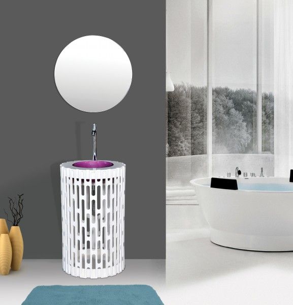 Einteiliges Becken  - White Latest Stylish Washbasin