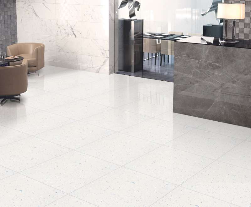 Rajoles vitrificats de doble càrrega - 600 x 600 mm (24 x 24 polzades) - GRANITE SKY WHITE - LT