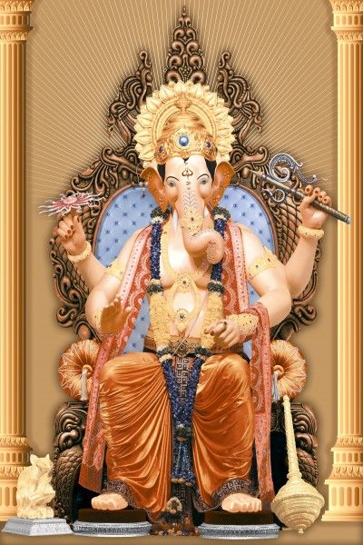 Digital odi Tiles - 300 x 450 mm (12 x 18 inch) - Ganpati Wall Tile For Pooja Room 300x450mm -8063