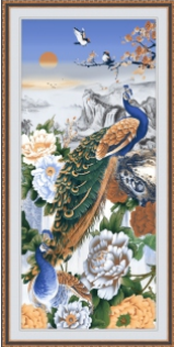 Azulejos de póster - 600 x 1200 mm (24 x 48 pulgadas) - Multicolour Peacock Poster Wall Tile 600x1200mm  G-401