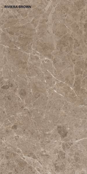 Glazed Porcelain Tiles - 600 x 1200 mm ( 24 x 48 inch ) - RIVIERA BROWN P1 