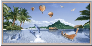 Poster tiles - 600 x 1200 mm ( 24 x 48 inch ) - Ceramic Panting Wall Tile 600x1200mm (2x4ft)G-413