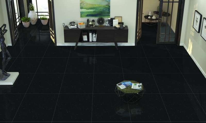 Ganda muatan Vitrified Kotak - 600 x 600 mm ( 24 x 24 inci ) - GALA BLACK