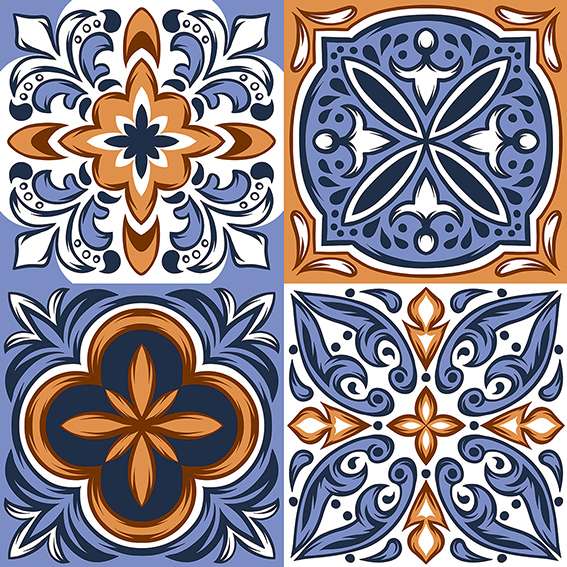 azulejo externo - 400 x 400 mm (16 x 16 polegadas) - F-207