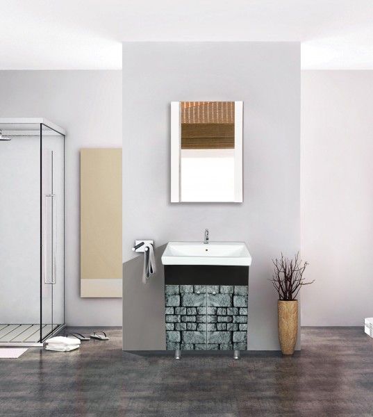 Cabinet Vanity  - 20 Inch PVC Transitional Bathroom Vanities with Mirror